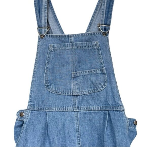 Vintage 90s Denim Overalls Size XS Light Wash Jumpsuit Onesie - Picture 2 of 11